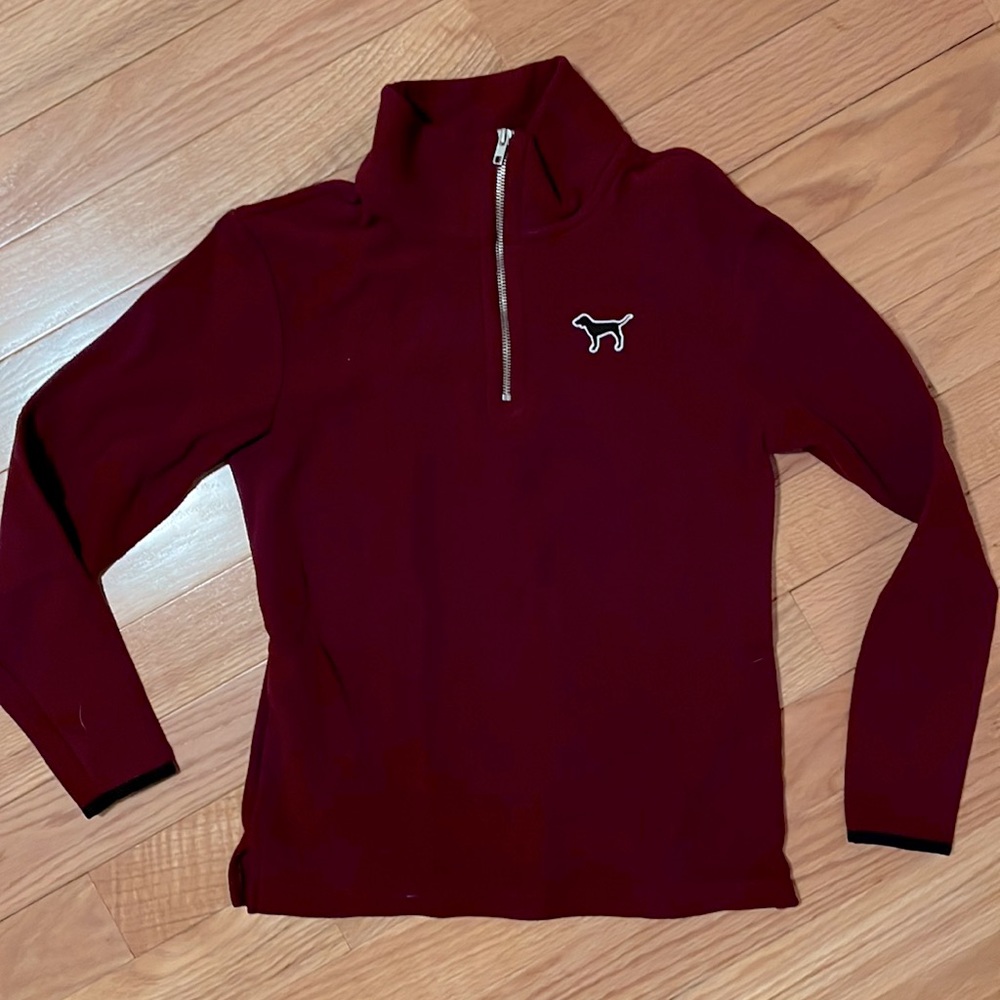 PINK maroon fleece sweater